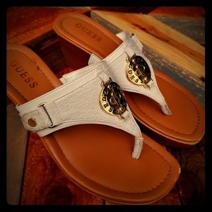 ⚠️ 2/$20 - GUC White Platform Wedge Sandals